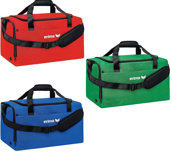 erima Sportsbag Team Tasche Sport-Tasche Fußball-Tasche mit Nassfach Fitness-Studio Tasche 25 Liter 723210 Blau, Rot oder Grün