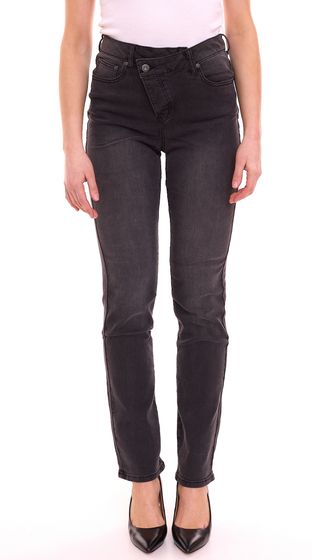 ARIZONA Damen Jeans High Waist Jeans mit gekreuztem Verschluss 34529565 Grau