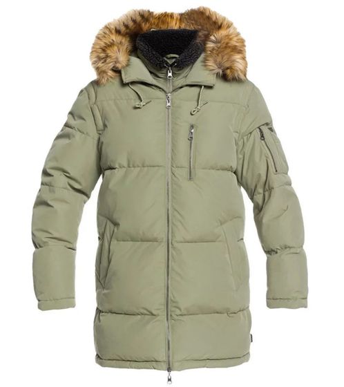 BILLABONG Adventure Line Crush Parka women s winter jacket, sustainable short coat with DWR coating U3JK13 BIF0 5677 Green