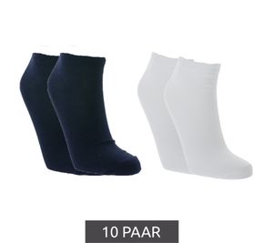 10 paires de chaussettes baskets durables Spirit of Colours Chaussettes confortables certifiées OEKO-TEX Standard 100 en coton biologique blanc/marine