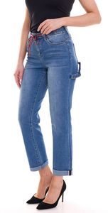 H.I.S. Coletta Worker women s high waist jeans mom jeans straight fit 65698413 blue