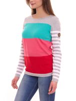 2er Pack KangaROOS Damen Pullover Color-Blocking Baumwoll-Shirt 59680160 Grau/Türkis/Rosa 2er Pack KangaROOS Damen Pullover Color-Blocking Baumwoll-Shirt 59680160 Grau/Türkis/Rosa