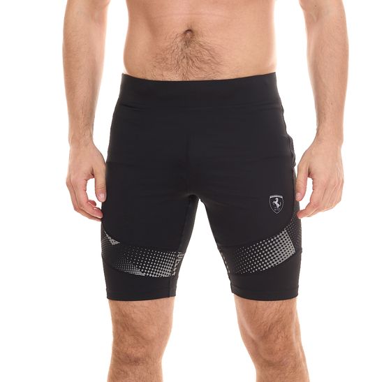 Pantalon de cyclisme Ferrari pour hommes avec éléments réfléchissants, pantalon d'entraînement avec patch logo, pantalon de sport 270055042 BLK noir