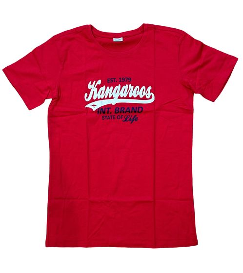 KangaROOS chemise à manches courtes pour enfants avec chemise en coton imprimée sur le devant 62190032 rouge
