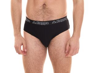 Kappa men s briefs with cotton stretch underwear with logo waistband underpants 711167 black