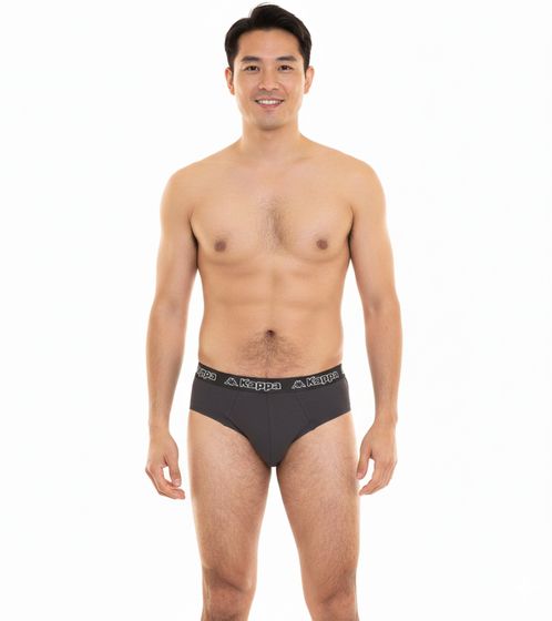 Calzoncillos de hombre Kappa con ropa interior elástica de algodón con logo en la cintura calzoncillos 711167 gris oscuro