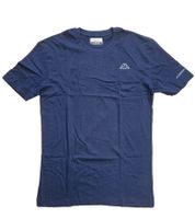 Kappa men s cotton shirt, crew neck shirt with small logo patch, short-sleeved shirt 711169 A1A blue