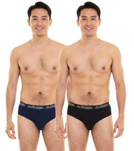 Slip uomo Kappa con intimo in cotone elasticizzato con elastico in vita logato 711167 nero, blu o grigio