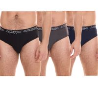 Kappa men s briefs with cotton stretch underwear with logo waistband underpants 711167 black, blue or gray Kappa men s briefs with cotton stretch underwear with logo waistband underpants 711167 black, blue or gray