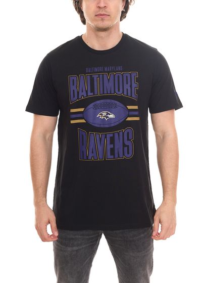 NEW ERA NFL Baltimore Ravens men s cotton shirt, trendy short-sleeved shirt 12720106 black