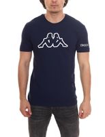 6er Pack Kappa Herren Baumwoll-Shirt Rundhals-Shirt mit großem Logo-Patch Kurzarm-Shirt Blau, Schwarz oder Weiß 6er Pack Kappa Herren Baumwoll-Shirt Rundhals-Shirt mit großem Logo-Patch Kurzarm-Shirt Blau, Schwarz oder Weiß