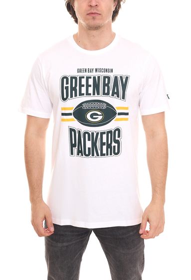Chemise en coton pour homme NEW ERA NFL Green Bay Packers chemise tendance à manches courtes 12720105 blanc