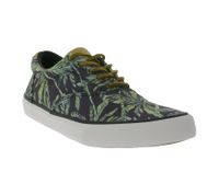 SPERRY Striper II CVO Seacycled sustainable men s canvas sneaker with wave siping technology and palm print STS25131 Black