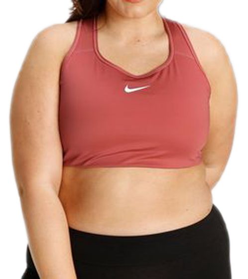 NIKE Swoosh Women s Sports Bra with Dri-FIT Technology and Removable Pads Large Sizes 84339764 Pink