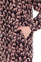 Aniston CASUAL Hemd-Bluse stylische Damen Bluse mit Allover Tier-Muster 47534517 Schwarz/Rot Aniston CASUAL Hemd-Bluse stylische Damen Bluse mit Allover Tier-Muster 47534517 Schwarz/Rot