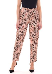 Aniston SELECTED women s fabric trousers, comfortable slip-on trousers with floral all-over pattern 12712944 pink/colourful