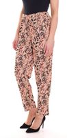 Aniston SELECTED women s fabric trousers, comfortable slip-on trousers with floral all-over pattern 12712944 pink/colourful