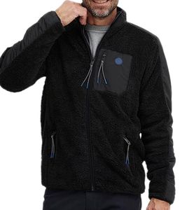 FQ1924 Felix men's teddy fleece jacket with chest pocket sweat jacket with stand-up collar 21900465-ME 193911 black