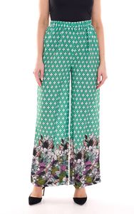 Pantaloni slip-on da donna Aniston CASUAL, comodi pantaloni estivi con fantasia floreale all-over 76938501 verde Pantaloni slip-on da donna Aniston CASUAL, comodi pantaloni estivi con fantasia floreale all-over 76938501 verde