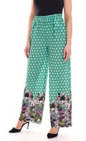 Aniston CASUAL women s slip-on trousers, comfortable summer trousers with all-over floral pattern 76938501 green