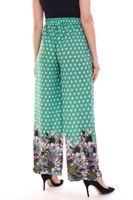 Aniston CASUAL women s slip-on trousers, comfortable summer trousers with all-over floral pattern 76938501 green