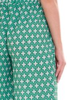 Aniston CASUAL women s slip-on trousers, comfortable summer trousers with all-over floral pattern 76938501 green