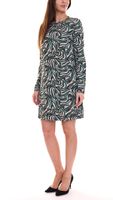 Aniston SELECTED miniabito donna con stampa all over a maniche lunghe 88938605 nero/verde/beige Aniston SELECTED miniabito donna con stampa all over a maniche lunghe 88938605 nero/verde/beige