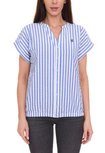 DELMAO women s summer blouse striped short sleeve blouse summer shirt 64287360 blue/white DELMAO women s summer blouse striped short sleeve blouse summer shirt 64287360 blue/white