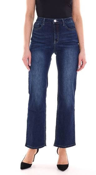 bruno banani women's jeans cotton trousers with small slits 95161625 blue