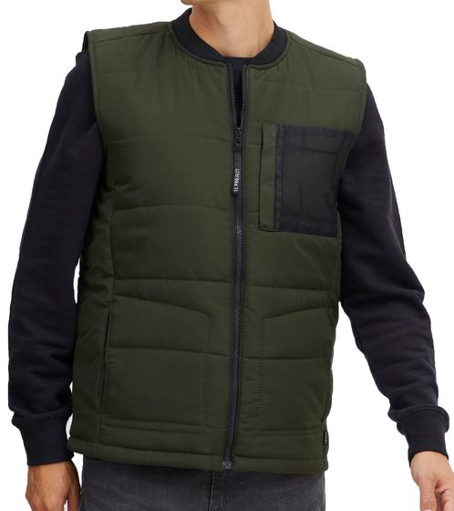11 PROJECT PURlle men s puffer vest with quilting outdoor vest 20715253 ME 190509 dark green