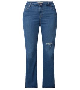 LEVI`S PLUS 725 women s bootcut jeans high waist denim trousers jeans in 5-pocket style large sizes 15435951 blue