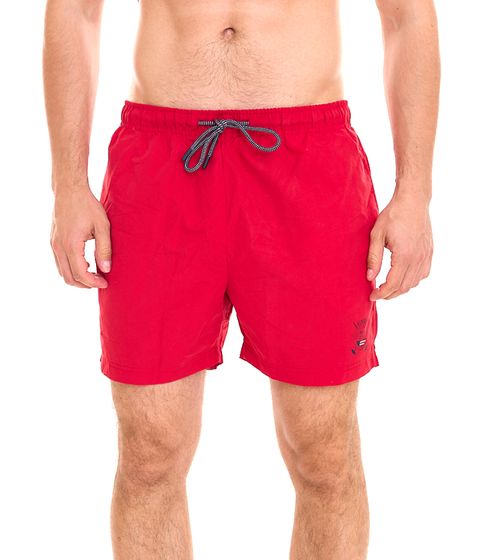 VINSON POLO CLUB men s swimming shorts with mesh lining, sporty swim Bermuda shorts 103174 red