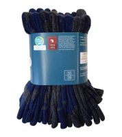 8 Paar TRUE style Baumwoll-Strümpfe mit Komfortbund nachhaltige Business-Socken im Crew-Style verschiedene Muster Navy/Grau