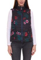 ALPENBLITZ Damen Wende-Weste unifarben und Allover-Print Stepp-Weste Herbst-Weste Dunkelblau/Bunt, Braun/Weiß oder Schwarz/Weiß