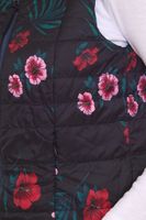 ALPENBLITZ Damen Wende-Weste unifarben und Allover-Print Stepp-Weste Herbst-Weste Dunkelblau/Bunt, Braun/Weiß oder Schwarz/Weiß