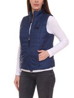 ALPENBLITZ Damen Wende-Weste unifarben und Allover-Print Stepp-Weste Herbst-Weste Dunkelblau/Bunt, Braun/Weiß oder Schwarz/Weiß