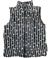 ALPENBLITZ Damen Wende-Weste unifarben und Allover-Print Stepp-Weste Herbst-Weste Dunkelblau/Bunt, Braun/Weiß oder Schwarz/Weiß