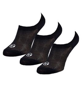 Pack of 3 Sergio Tacchini Invisible Footie Socks Short Socks Cotton Stockings Black Pack of 3 Sergio Tacchini Invisible Footie Socks Short Socks Cotton Stockings Black
