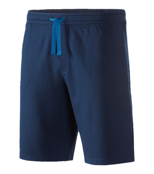 J|LINE Bermuda de sport et de loisirs Basic pour homme, short de survêtement confortable en coton bleu