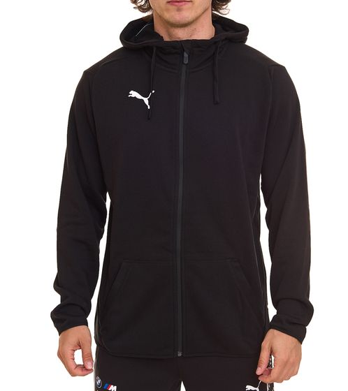 PUMA LIGA men s sweat jacket, sporty transitional jacket with dryCELL technology, hooded sweater 655771 03 black