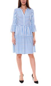 BOYSEN S Mini vestido de mujer vestido escalonado con rayas 63821354 azul
