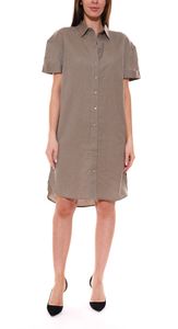 BOYSEN S Blusa camisera de mujer hasta la rodilla cómoda blusa de lino 67554250 Caqui BOYSEN S Blusa camisera de mujer hasta la rodilla cómoda blusa de lino 67554250 Caqui