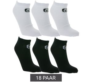 18 pairs of Sergio Tacchini sneaker socks fashionable cotton socks 230000830 black or white