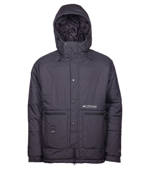 L1 PREMIUM GOODS Horizon men s ski jacket sustainable snowboard jacket with adjustable hood 873858-001 black