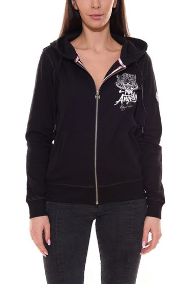 KangaROOS cotton jacket with hood, zipper jacket with lion print 56986359 black