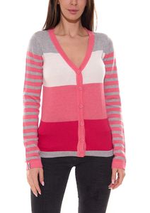 KangaROOS Damen Strickjacke Feinstrick-Jacke im Colour-Block Design 53550801 Rosa/Grau KangaROOS Damen Strickjacke Feinstrick-Jacke im Colour-Block Design 53550801 Rosa/Grau
