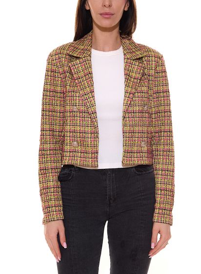 Aniston CASUALS women's blazer short blazer with decorative buttons 96699747 green/colorful