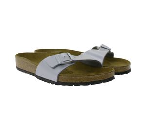 BIRKENSTOCK Madrid Pantoletten Made in Germany Sandale normale Breite 0040411 Silber