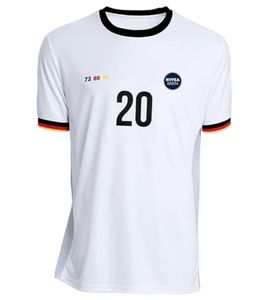 NIVEA MEN Maillot de supporter pour hommes, maillot de football durable de l'Allemagne avec fonction de séchage rapide, blanc/noir