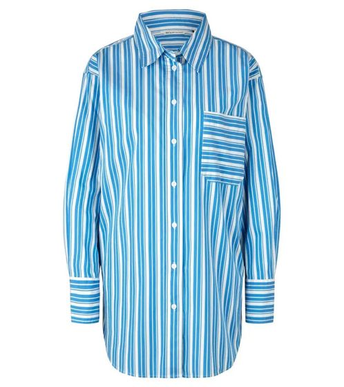 Tom Tailor Denim Business-Bluse nachhaltige Damen Hemd-Bluse gestreift 68064934 Blau